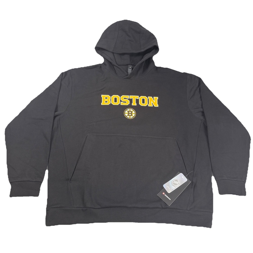 Boston Bruins lululemon x NHL Steady State Pullover Hoodie Black NWT Mens XXL